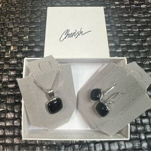 CHERISH | Sterling Silver & Onyx Set